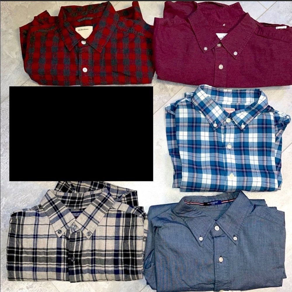 5 men’s casual button up shirts
